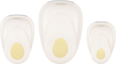 Vaessen creative pons set - figuurpons - eieren - 3 st. - 1,2 tot 3,7 cm