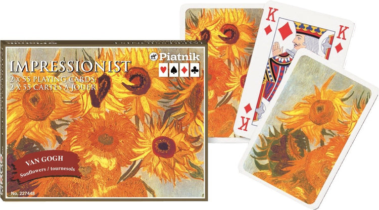 Piatnik vincent van gogh zonnebloemen speelkaarten - double deck