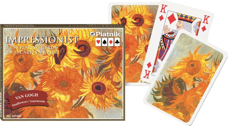 Piatnik vincent van gogh zonnebloemen speelkaarten - double deck