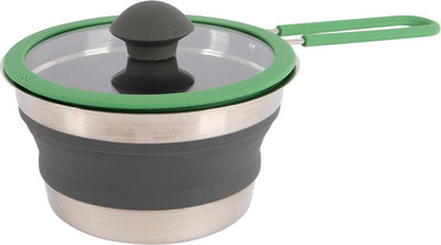 Bo-camp - steelpan - met deksel - opvouwbaar - siliconen - 1