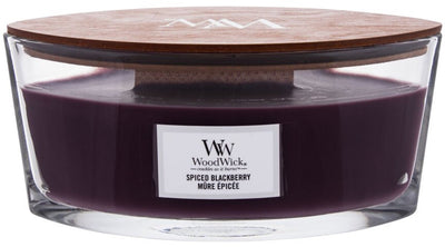 Woodwick heartwick flame ellipse geurkaars - spiced blackberry - 50 branduren