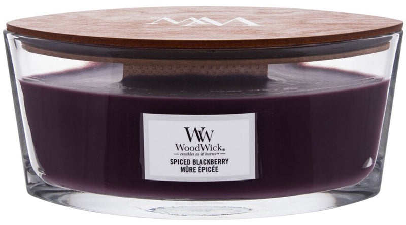 Woodwick heartwick flame ellipse geurkaars - spiced blackberry - 50 branduren