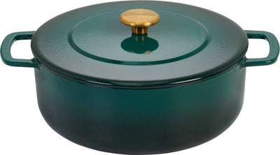Combekk gietijzeren braadpan ø24cm - 100% gerecycled - pfas vrij - geschikt voor inductie - 3,8l - holly green