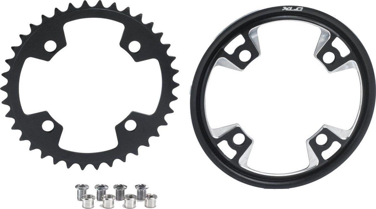 Xlc cr-e02 kettingblad - bosch e-bike - 38 tanden - aluminium - zwart zilver