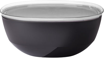 Mepal serveerschaal met deksel silueta - 5000 ml - saladeschaal - nordic black