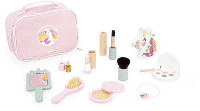 Janod - unicorn - beauty case - 10 make-up accessoires