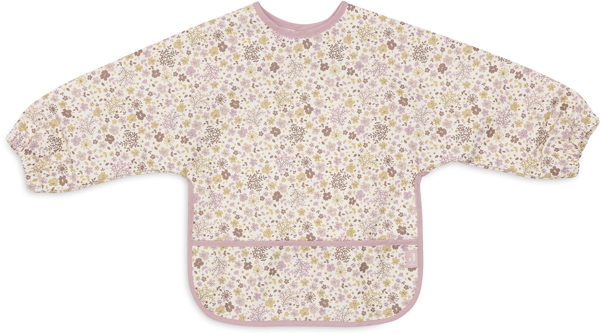 Jollein slabbetjes waterproof met mouw - 1 stuk - 75 cm - flower fairies