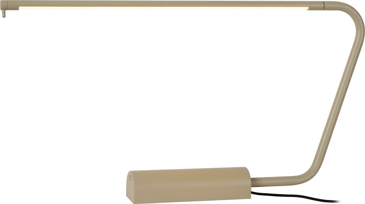 Lucide madison - bureaulamp - led dimbaar - 1x9w 2700k - taupe