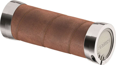 Brooks handvatten slender leather grips 100mm aged