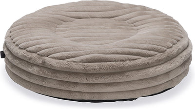Designed by lotte reza hondenkussen - rond - dikke ribstof - beige - 65x65x16 cm