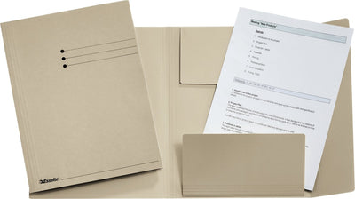 Esselte manilla 3-klepsmap - a4 - 50 stuks - grijs