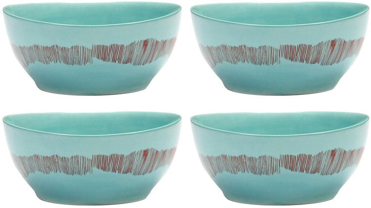 Serax - ottolenghi feast - kom s - azurblauw rood - 16 ø - 4 stuks