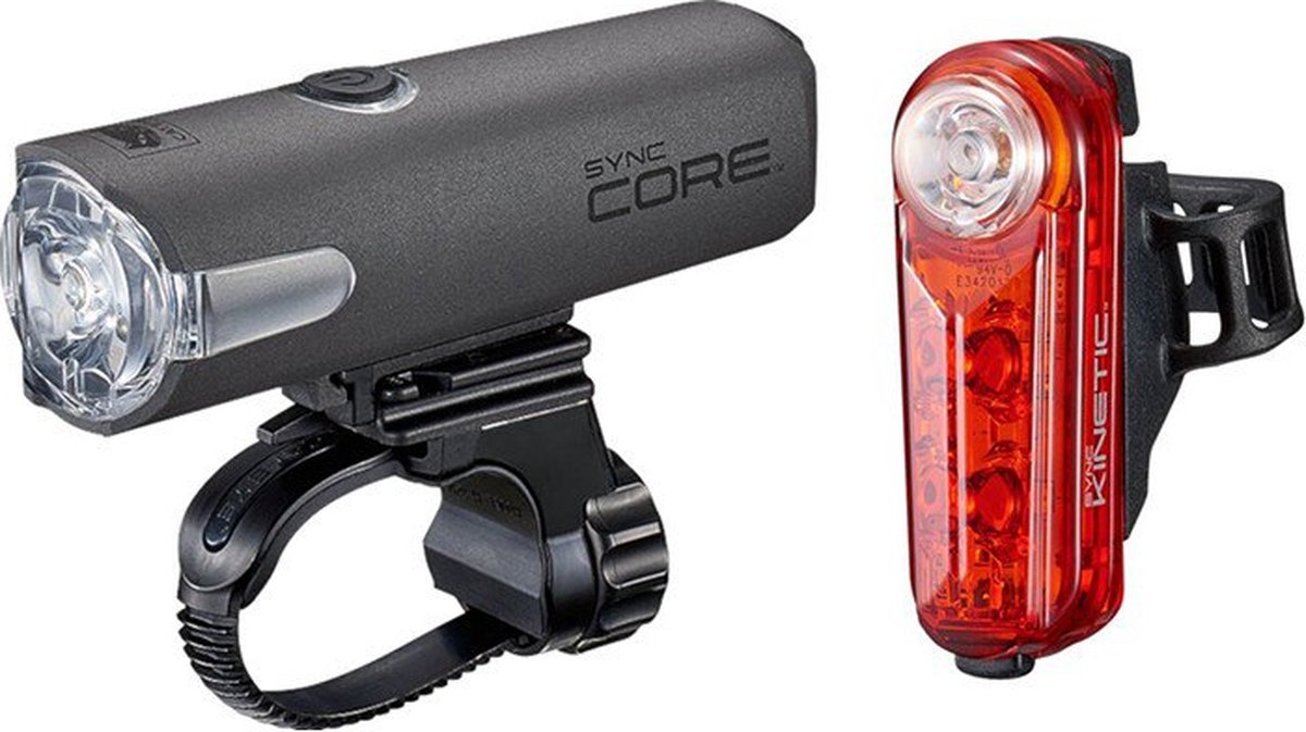 Cateye synccore + synckinetic fietsverlichting set - bluetooth - led