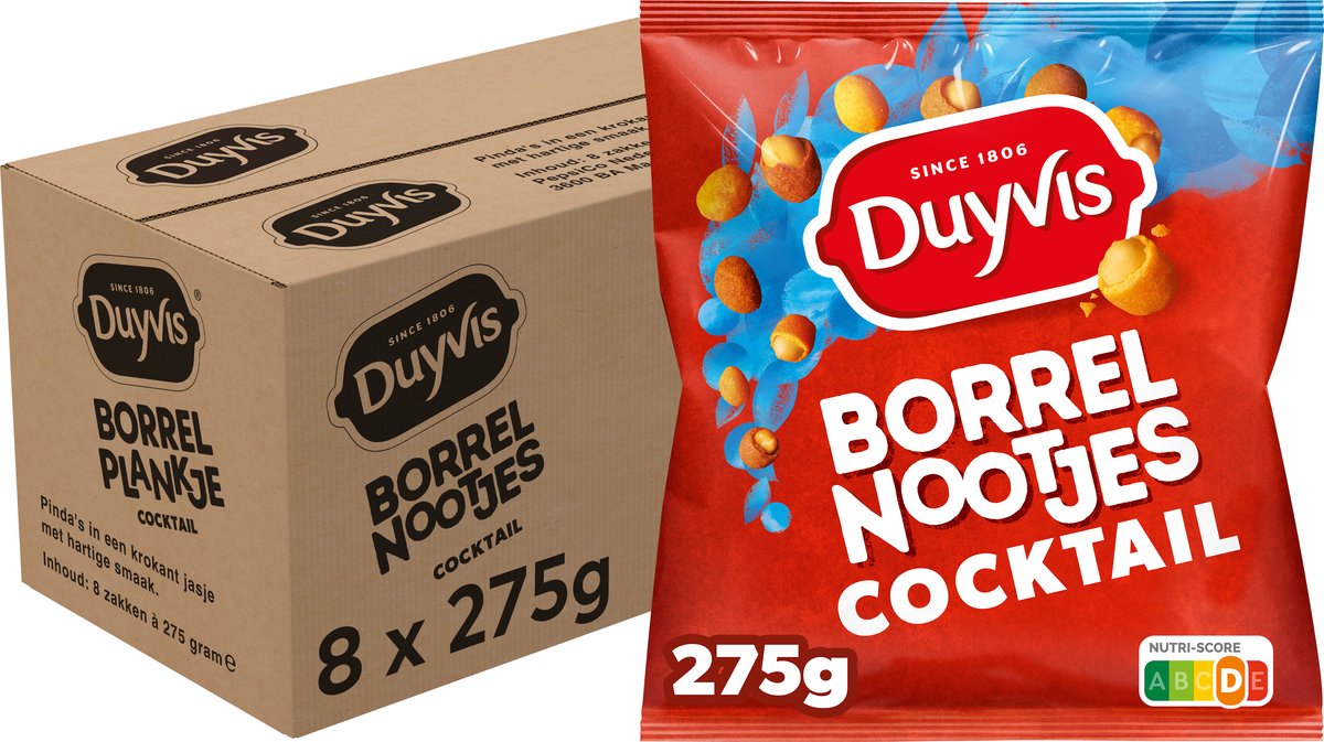 Duyvis borrelnootjes cocktail (8x 275gr)