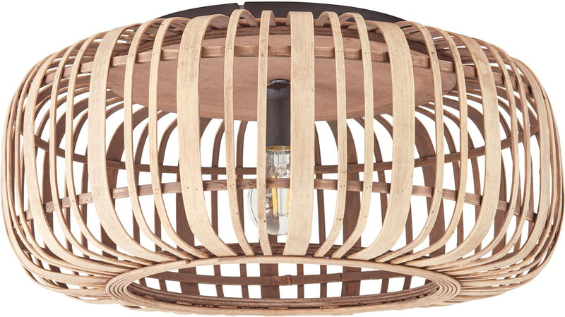 Brilliant woodrow - plafondlamp - e27 max 1x40w - bruin