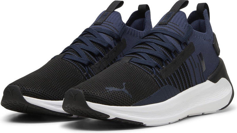Puma softride symmetry fuzion unisex sportschoenen - black-club navy- white