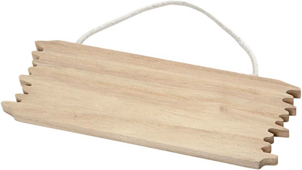 Creativ company schild naambord hout met ophangkoord