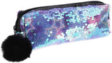 Etui met pailletten en pompom - afbeelding 1