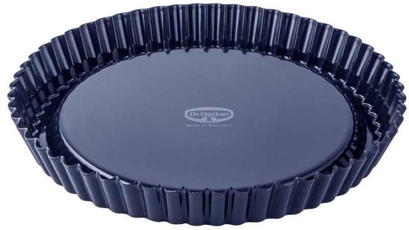 Dr. oetker - quiche- taartvorm 'back-liebe emaille' - 24 cm - zuur- en krasvast