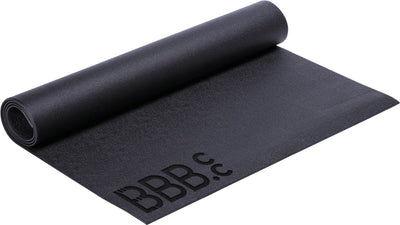 Bbb cycling antislip fietsmat indoor cycling - 190 x 90 cm - zweet bestendige vloermat fiets fitness - beschermmat voor hometrainer indoor cycling - trainermat - bic-01