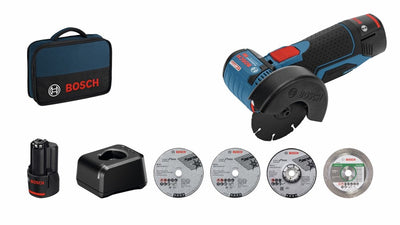 Bosch professional gws 12v-76 accu haakse slijpmachine 12v 2,0ah li-ion - 06019f200c