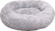 Flamingo hondenmand donut rond lichtgrijs 50cm