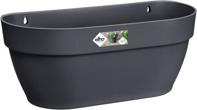 Elho vibia campana wall basket 35 - wand bloempot voor buiten - 100% gerecycled plastic - ø 35.0 x h 14.8 cm - antraciet