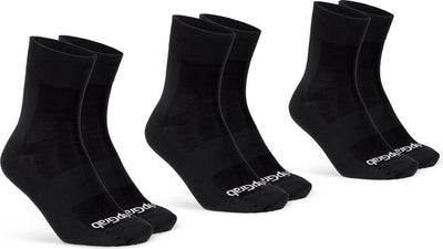 Gripgrab - lightweight sl 3pack performance zomer fietssokken 3 paar coolmax wielersport sokken regular cut - zwart - unisex