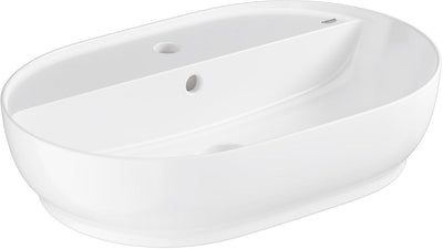 Grohe essence opzetwastafel – 50 cm – met kraangat overloop – glanzend keramiek – aquaceramic hyperclean – wit