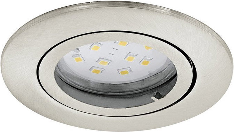 Eglo tedo - inbouwspotje - led - ø80mm. - nikkel-mat - kantelbaar