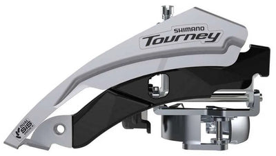 Shimano tourney fd-ty601-l6 voorderailleur 3x6 7 8-speed – top swing, dual pull, 34,9 31,8 mm