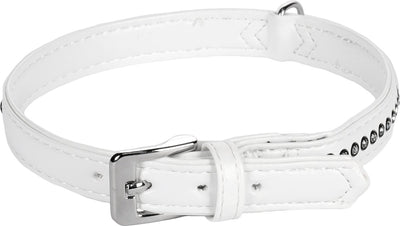 Flamingo monte carlo gevoerd - halsband honden - halsband monte carlo wit l 33-37cm 16mm - 1st - 126239 - 1st