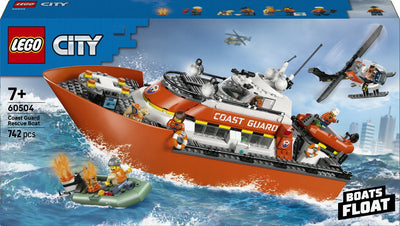 Lego city exploration - kustwacht reddingsboot - met helikopter