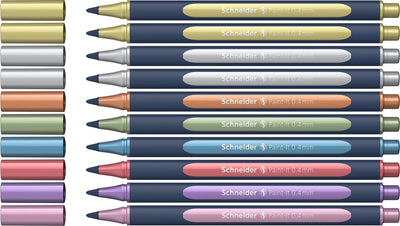 Schneider schrijfwaren schneider paint-it 050 - rollerball metallic - 0.4mm - 10 stuks - s-ml05011503