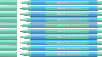 Schneider schrijfwaren schneider balpen - slider edge pastel - penpunt xb - pastel mint - 10 stuks - s-152224-10