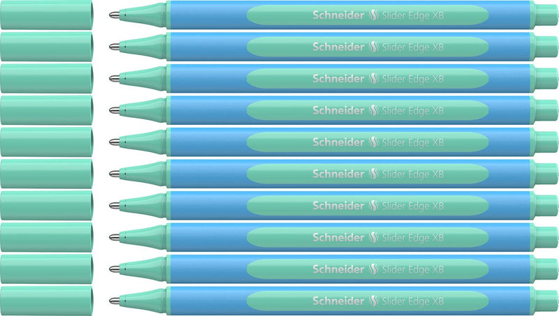 Schneider schrijfwaren schneider balpen - slider edge pastel - penpunt xb - pastel mint - 10 stuks - s-152224-10