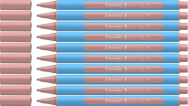 Schneider schrijfwaren schneider balpen - slider edge pastel - penpunt xb - pastel blush - 10 stuks - s-152236-10