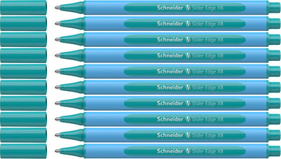 Schneider schrijfwaren schneider balpen - slider edge pastel - xb - pastel ocean - 10 stuks - s-152234-10