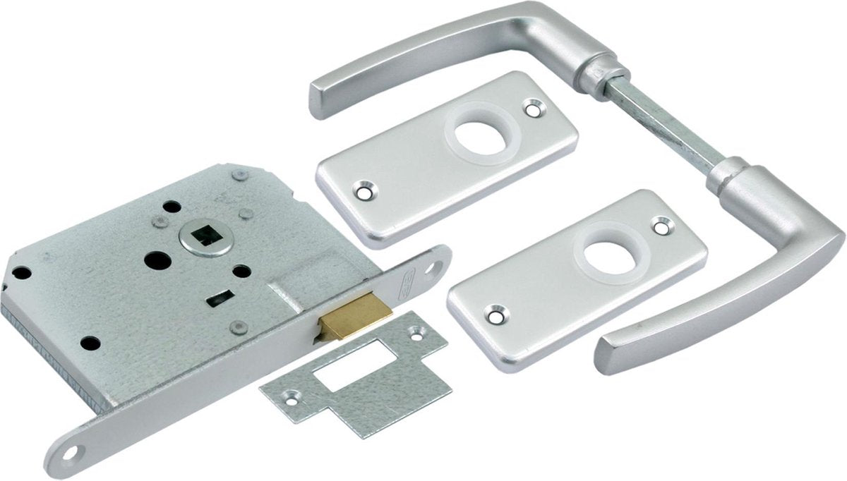 Starx loopslot met beslag en pattentrozet - wit aluminium