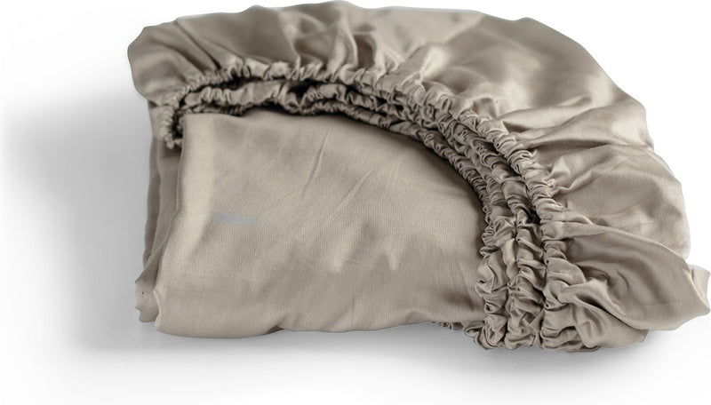 Cinderella - sundays - hoeslaken - 2 persoons - 100% katoen-satijn - 180x200 cm - tot 25 cm matrashoogte - taupe