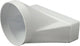 Europlast rechthoekig kunststof verloop ø125mm - 220x55mm - ksd25-125