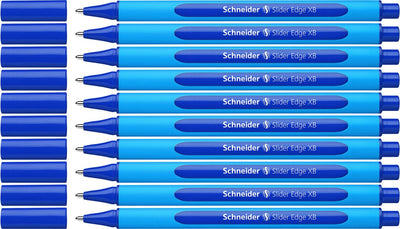 Schneider schrijfwaren schneider balpen - slider edge - penpunt xb - blauw - 10 stuks - s-152203-10