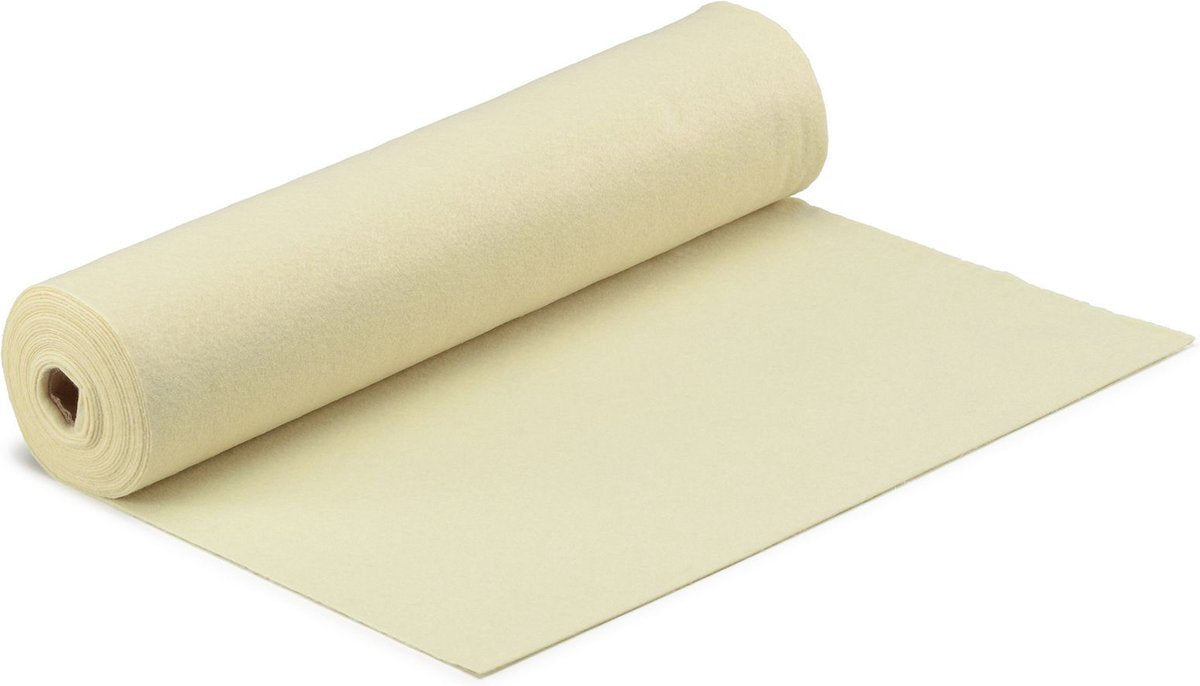 Vaessen creative vilt op rol - ecru - 1 mm - 45 cm x 5 m