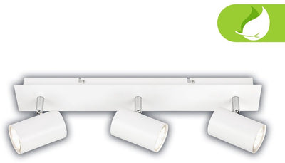 B.k.licht briloner isil a – opbouwspot – led plafondlamp – eek a lichtbron* – 50.000u – zwenkbaar spots – vervangbare lichtbron – wit – 45x8x12,3 cm