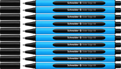 Schneider schrijfwaren schneider balpen - slider edge - xb - zwart - 10 stuks - s-152201-10