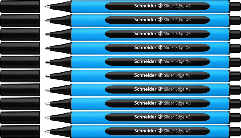 Schneider schrijfwaren schneider balpen - slider edge - xb - zwart - 10 stuks - s-152201-10