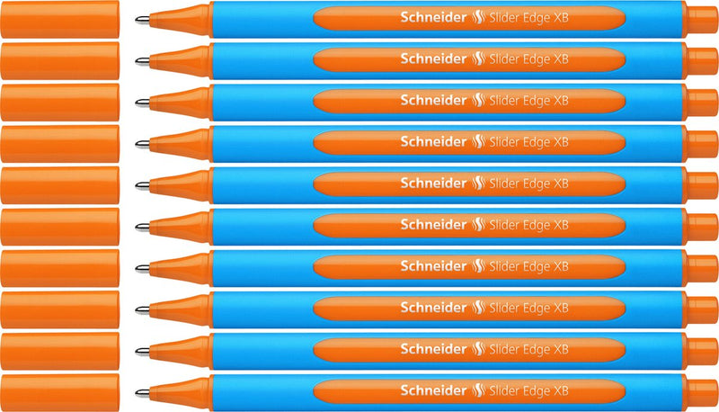 Schneider schrijfwaren schneider balpen - slider edge - xb - oranje - 10 stuks - s-152206-10
