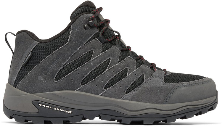 Columbia redmond™ iv mid waterproof heren wandelschoenen - black, mountain red
