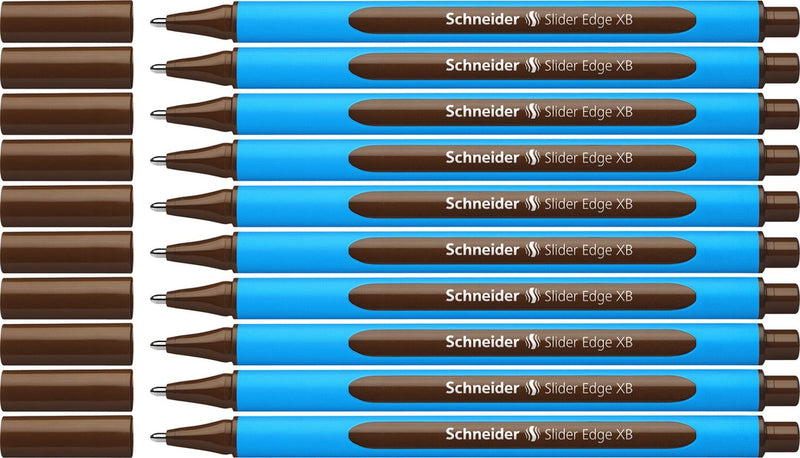 Schneider schrijfwaren schneider balpen - slider edge - xb - bruin - 10 stuks - s-152207-10