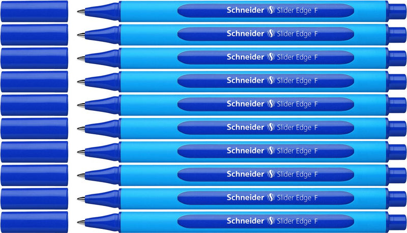 Schneider schrijfwaren schneider balpen - slider edge - penpunt f - schrijfkleur blauw - 10 stuks - s-152003-10